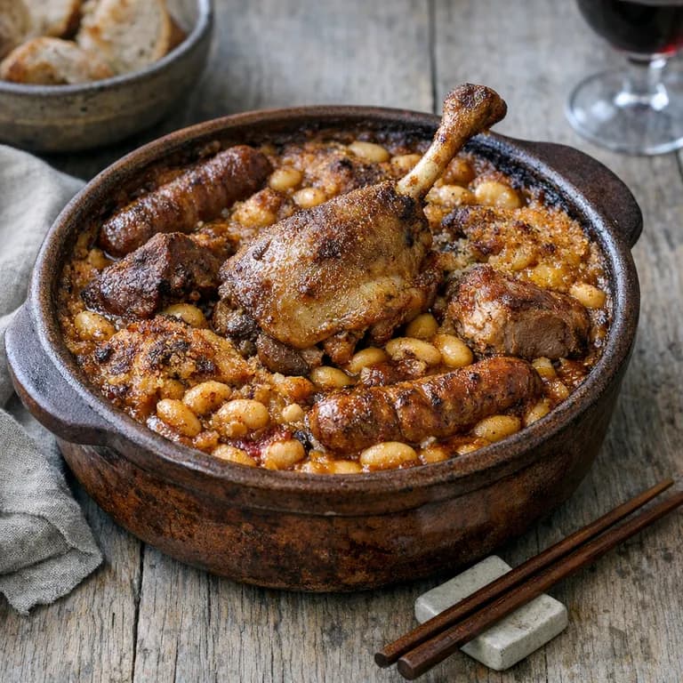 French white bean and meat casserole