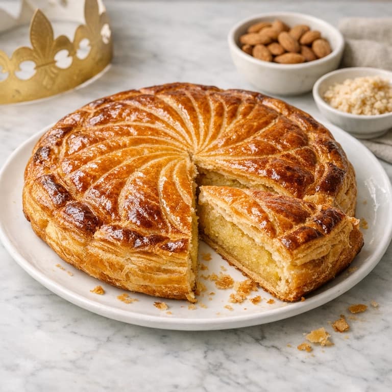 Galette des rois, French almond frangipane king cake