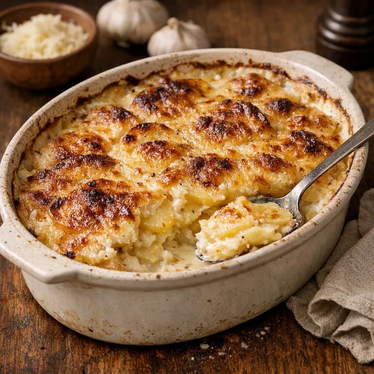 Gratin dauphinois, French scalloped potatoes
