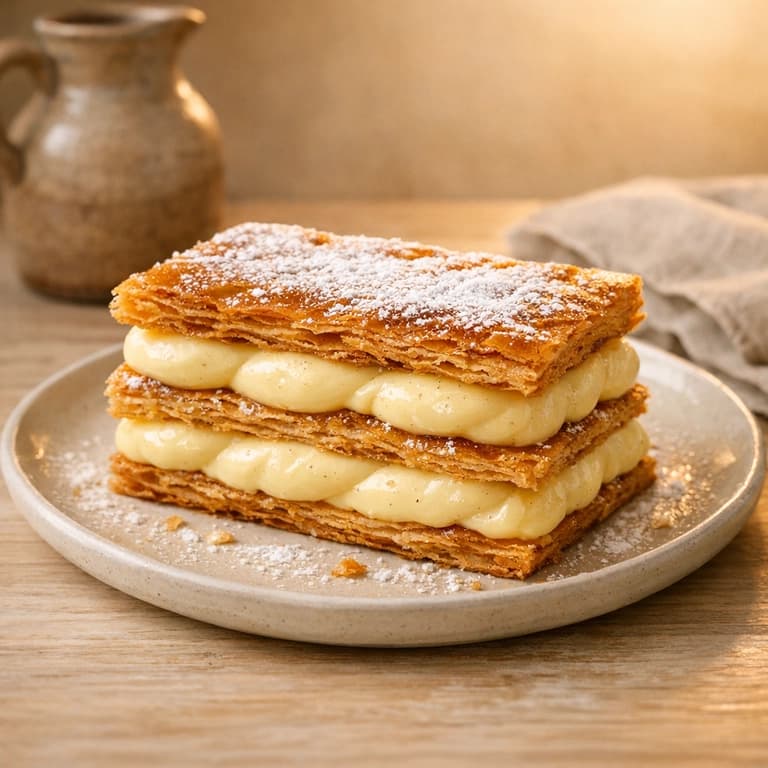 Mille-feuille, French vanilla custard pastry