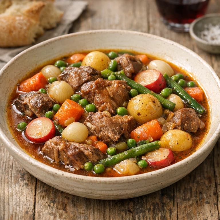 Navarin d'agneau, French spring lamb stew