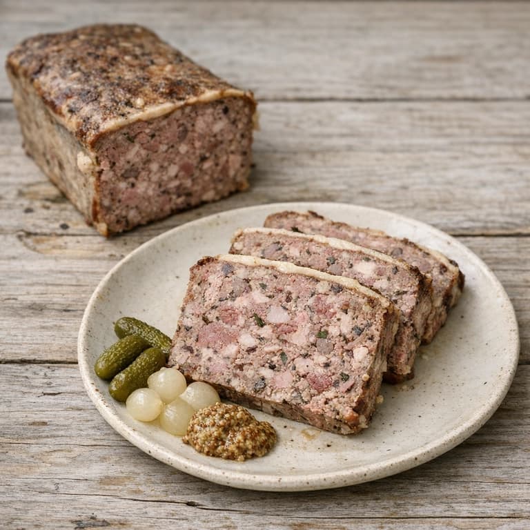 Pâté de campagne, rustic French country pork terrine