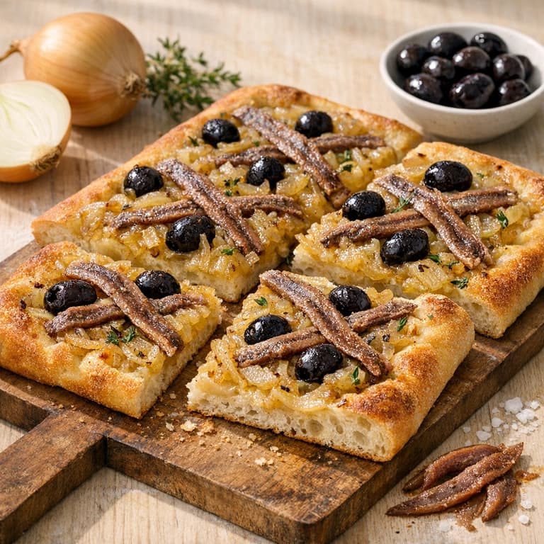 Pissaladière, Niçoise onion and anchovy tart